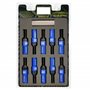 OMP SPEED JUEGO DE 20 TORNILLOS CON PROTECTOR DE ALUMINIO DE COLORES M14X1.25 LLAVE DE 17-19 LARGO 28MM CON PROTECTOR AZUL
