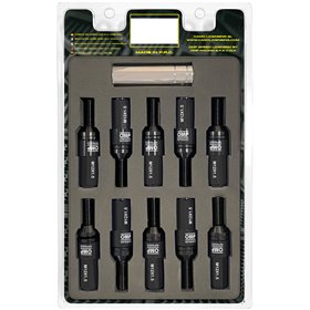 OMP SPEED JUEGO DE 20 TORNILLOS CON PROTECTOR DE ALUMINIO DE COLORES M12X1.5 LLAVE DE 17-19 LARGO 28MM CON PROTECTOR NEGRO