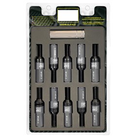 OMP SPEED JUEGO DE 20 TORNILLOS CON PROTECTOR DE ALUMINIO DE COLORES M12X1.5 LLAVE DE 17-19 LARGO 28MM CON PROTECTOR PLATA