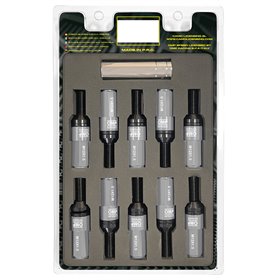 OMP SPEED JUEGO DE 20 TORNILLOS CON PROTECTOR DE ALUMINIO DE COLORES M12X1.5 LLAVE DE 17-19 LARGO 28MM CON PROTECTOR GRIS