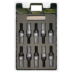 OMP SPEED JUEGO DE 20 TORNILLOS CON PROTECTOR DE ALUMINIO DE COLORES M14X1.5 LLAVE DE 17-19 LARGO 28MM CON PROTECTOR PLATA