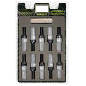 OMP SPEED JUEGO DE 20 TORNILLOS CON PROTECTOR DE ALUMINIO DE COLORES M14X1.5 LLAVE DE 17-19 LARGO 28MM CON PROTECTOR GRIS