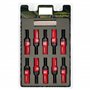 OMP SPEED JUEGO DE 20 TORNILLOS CON PROTECTOR DE ALUMINIO DE COLORES M14X1.5 LLAVE DE 17-19 LARGO 28MM CON PROTECTOR ROJO