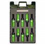 OMP SPEED JUEGO DE 20 TORNILLOS CON PROTECTOR DE ALUMINIO DE COLORES M14X1.5 LLAVE DE 17-19 LARGO 28MM CON PROTECTOR VERDE