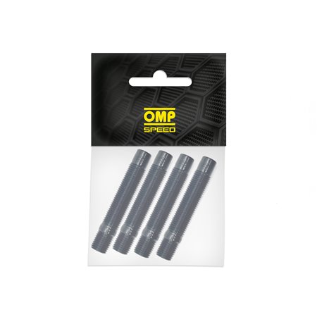OMP SPEED JUEGO DE 4 ESPARRAGOS M14X1.25 DOBLE ROSCA LARGO 100MM LLAVE ALLEN COLOR NEGRO DIN 10.9