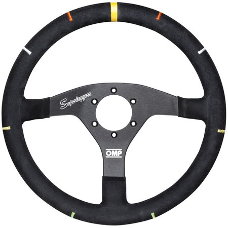 VOLANTE OMP RECCE ANTE 350MM  NEGRO + ANGULO DE GIRO