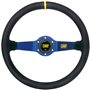 VOLANTE OMP RALLY ANTE 350MM NEGRO 2 BRAZOS AZULES