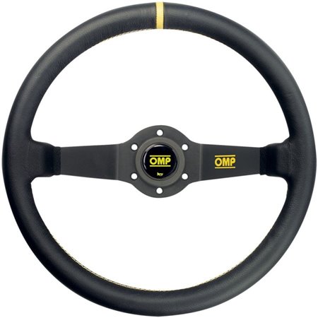 VOLANTE OMP RALLY PIEL 350MM NEGRO 2 BRAZOS