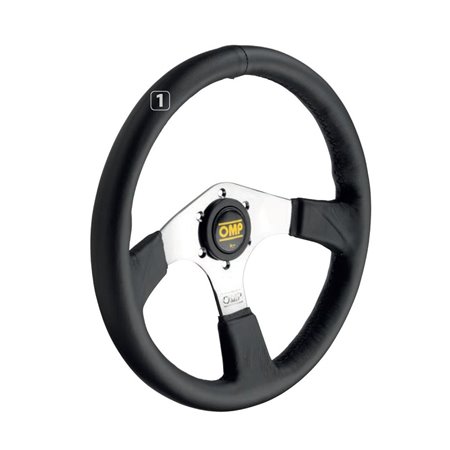 VOLANTE OMP ASSO PIEL 350MM BRAZOS CROMO