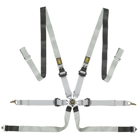 ARNES OMP 6 PUNTOS ONE-D 2" PULL DOWN FIA 8853-2016 NEGRO / BLANCO