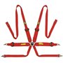 ARNES OMP 6 PUNTOS TECNICA 3"+2" FIA 8853-2016 - PULL UP ROJO