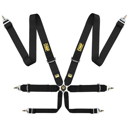 ARNES OMP 6 PUNTOS FIRST 3" PULL UP FIA 8853-2016 NEGRO