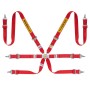 ARNES RALLY 6 PUNTOS ALUMINIO 2" FIA8853-2016 ROJO
