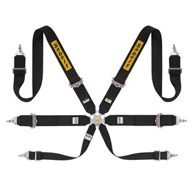 ARNES RALLY 6 PUNTOS ALUMINIO 3" FIA8853-2016 NEGRO