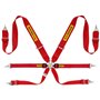 ARNES RALLY 6 PUNTOS ACERO 3"+2" FIA8853-2016 ROJO