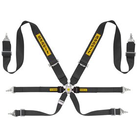 ARNES RALLY 6 PUNTOS ACERO 3"+2" FIA8853-2016 NEGRO