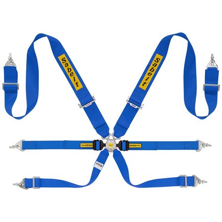 ARNES RALLY 6 PUNTOS ACERO 3"+2" FIA8853-2016 AZUL