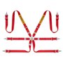 ARNES RALLY 6 PUNTOS ACERO 2" FIA8853-2016 ROJO