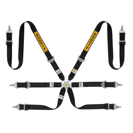 ARNES RALLY 6 PUNTOS ACERO 2" FIA8853-2016 NEGRO