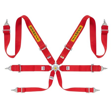 ARNES RALLY 6 PUNTOS ACERO 3X3 FIA8853-2016 ROJO