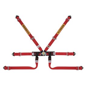 ARNES SABELT 6 PUNTOS FORMULA ALUMINIO FIA8853-2016 ROJO