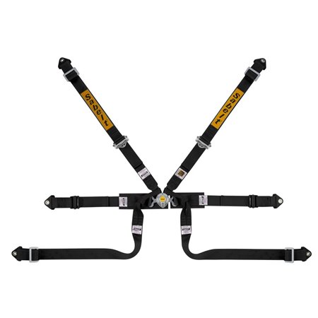 ARNES SABELT 6 PUNTOS FORMULA ALUMINIO FIA8853-2016 NEGRO