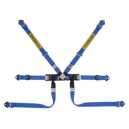 ARNES SABELT 6 PUNTOS FORMULA  ACERO FIA8853-2016 2" PULL UP AZUL