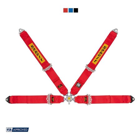 ARNES 4 PUNTOS 3" ALUMINIO KIT CAR GT/RALLY FIA8853-1998 ROJO