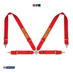 ARNES 4 PUNTOS 3" ACERO KIT CAR GT/RALLY FIA8853-1998 ROJO