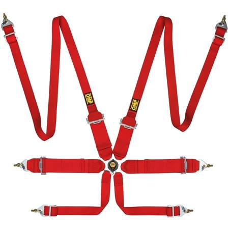 ARNES OMP 6 PUNTOS FIRST 3+2" PULL UP FIA 8853-2016 ROJO