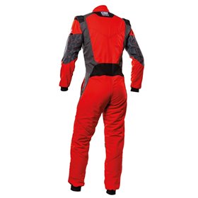 TRAJE DE CARRERAS TECNICA HYBRID FIA 8856-2018 ROJO/NEGRO TALLA 56