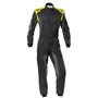 TRAJE DE CARRERAS TECNICA HYBRID FIA 8856-2018 NEGRO / AMARILLO FLUO TALLA 50