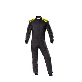 TRAJE DE CARRERAS FIRST EVO FIA 8856-2018 ANTRACITA / AMARILLO FLUO TALLA 56