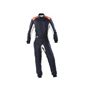 TRAJE DE CARRERAS ONE-S FIA 8856-2018 AZUL MARINO / NARANJA FLUO TALLA 52