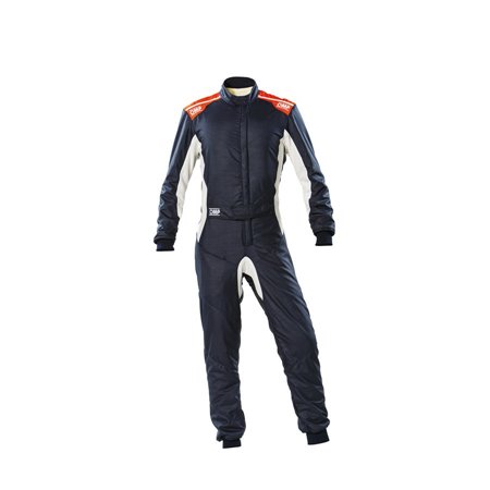 TRAJE DE CARRERAS ONE-S FIA 8856-2018 AZUL MARINO / NARANJA FLUO TALLA 62