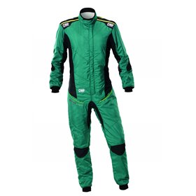 TRAJE DE CARRERAS OMP TECNICA SUPER LIGHT FIA 8856-2018 VERDE/FLUO AMARILLO TALLA 62