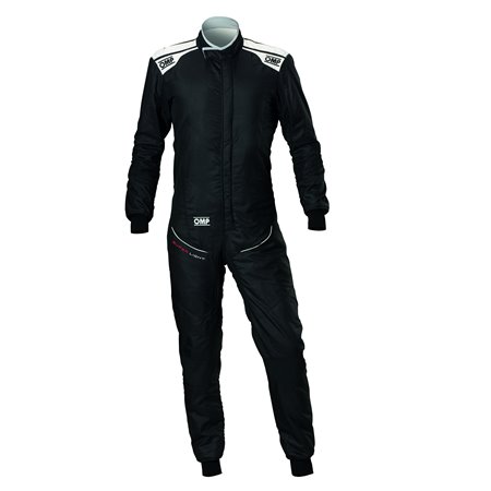 TRAJE DE CARRERAS OMP TECNICA SUPER LIGHT FIA 8856-2018 NEGRO / PLATA TALLA 60