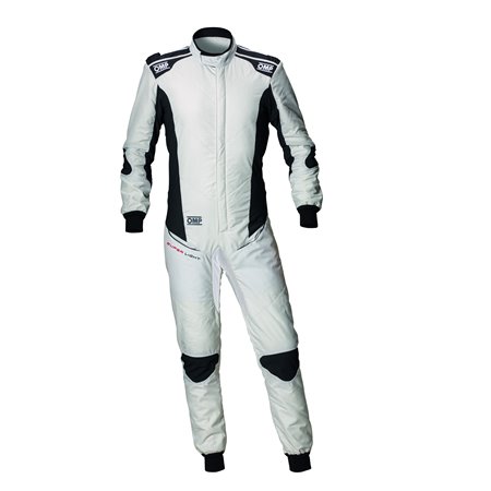 TRAJE DE CARRERAS OMP TECNICA SUPER LIGHT FIA 8856-2018 BLANCO / ANTRACITA TALLA 52