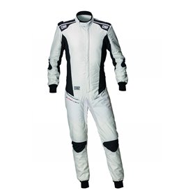 TRAJE DE CARRERAS OMP TECNICA SUPER LIGHT FIA 8856-2018 BLANCO / ANTRACITA TALLA 62
