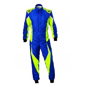 TRAJE DE CARRERAS OMP TECNICA EVO FIA 8856-2018 AZUL / AMARILLO TALLA 64