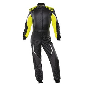TRAJE DE CARRERAS TECNICA EVO FIA 8856-2018 NEGRO / AMARILLO FLUO TALLA 56