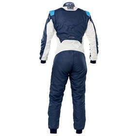 TRAJE DE CARRERAS TECNICA EVO FIA 8856-2018 AZUL MARINO / GRIS / CIAN TALLA 48