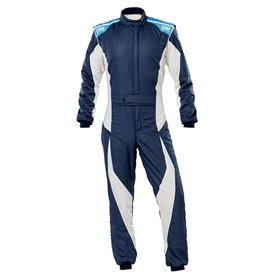 TRAJE DE CARRERAS TECNICA EVO FIA 8856-2018 AZUL MARINO / GRIS / CIAN TALLA 54
