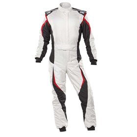 TRAJE DE CARRERAS TECNICA EVO FIA 8856-2018 BLANCO / ANTRACITA TALLA 48
