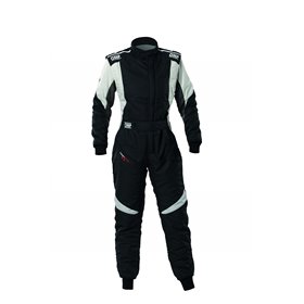 TRAJE DE CARRERAS OMP FIRST EVO ELLE MY2025 FIA 8856-2018 NEGRO / BLANCO TALLA 40