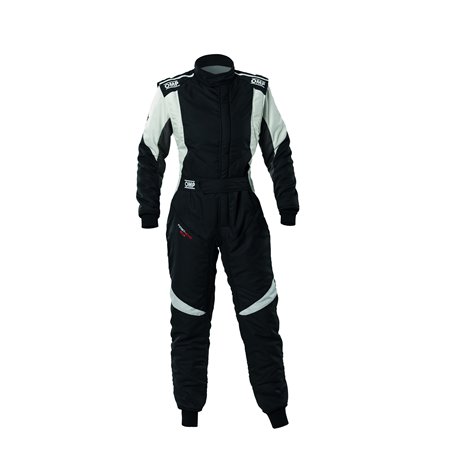 TRAJE DE CARRERAS OMP FIRST EVO ELLE MY2025 FIA 8856-2018 NEGRO / BLANCO TALLA 48