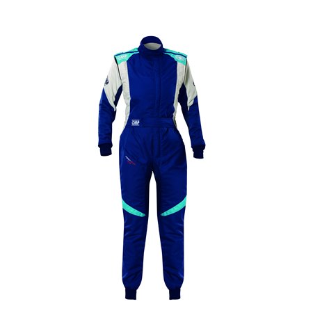 TRAJE DE CARRERAS OMP FIRST EVO ELLE MY2025 FIA 8856-2018 NAVY AZUL / TIFFANY TALLA 48