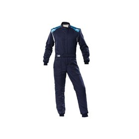 TRAJE DE CARRERAS FIRST-S FIA 8856-2018 AZUL MARINO / CIAN TALLA 62