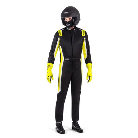 TRAJE DE CARRERAS SPARCO SPRINT PRO 2025 NEGRO/AMARILLO TALLA 56