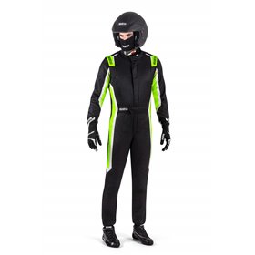 TRAJE DE CARRERAS SPARCO SPRINT PRO 2025 NEGRO/VERDE TALLA 62